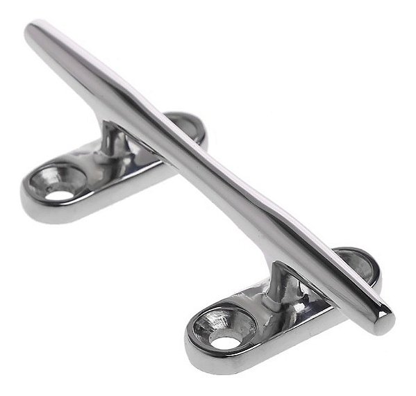 Cunho De Amarração Reforçado Em Aço Inox Amarra Cabo 10 Pol