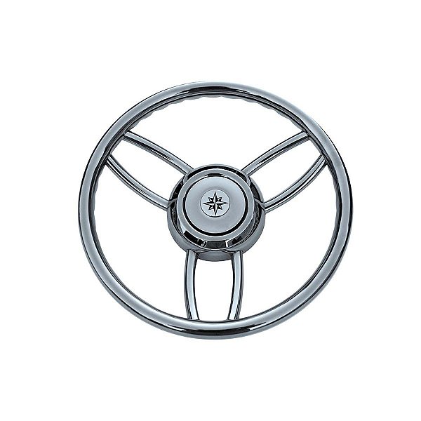 Volante T26s Náutico Aço Polido Luxo Com 6 Raios Refoçado