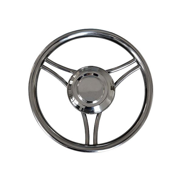 Volante Náutico Em Aço Inox Lancha Fishing Focker Ventura