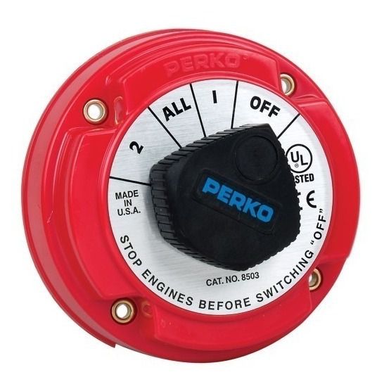 Chave Geral Perko Para Duas Baterias Lancha Barco Motohome