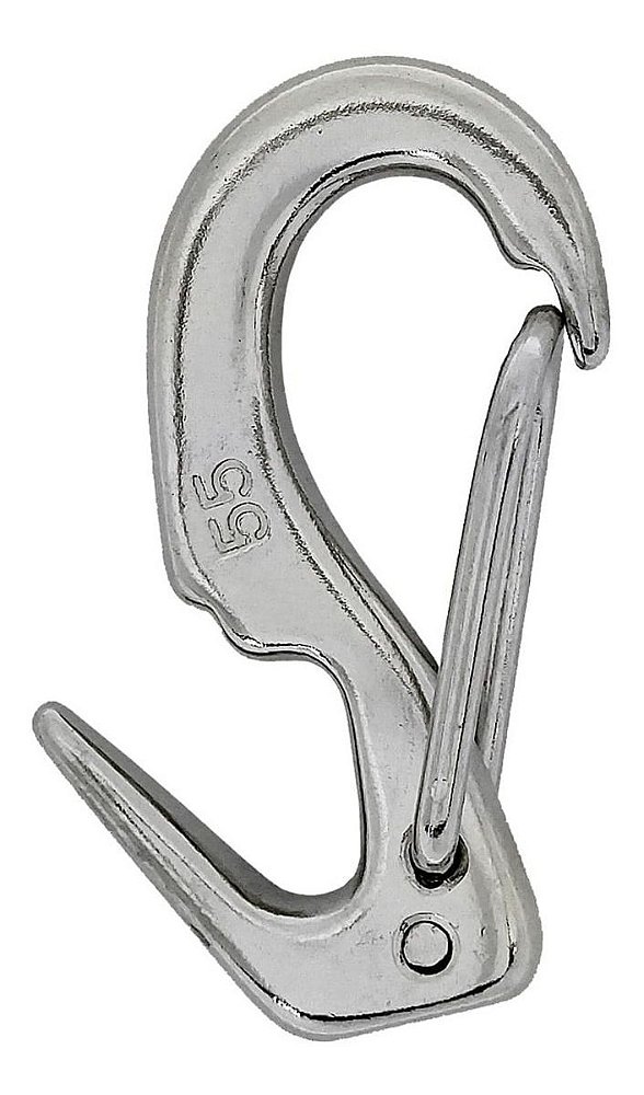 Mosquetão Aço Inox 50 Mm Engate Rápido E Gancho De Pressão