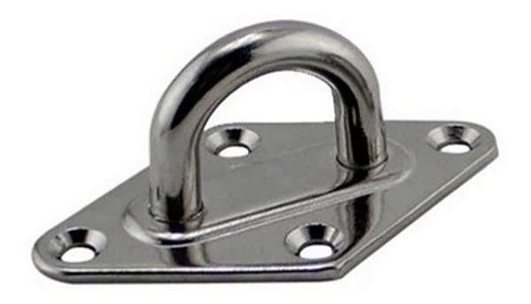 Base Alça Passa Cabo E Anel 5 Mm Em Aço Inox Convés Toldo