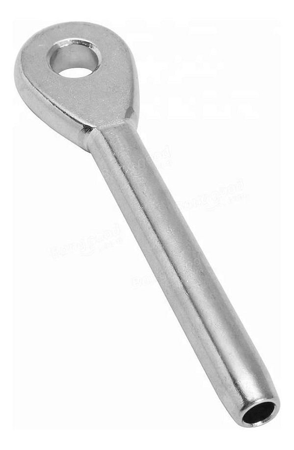 Terminal Prensável Em Aço Inox Cabo De Aço 3Mm Guarda Corpo