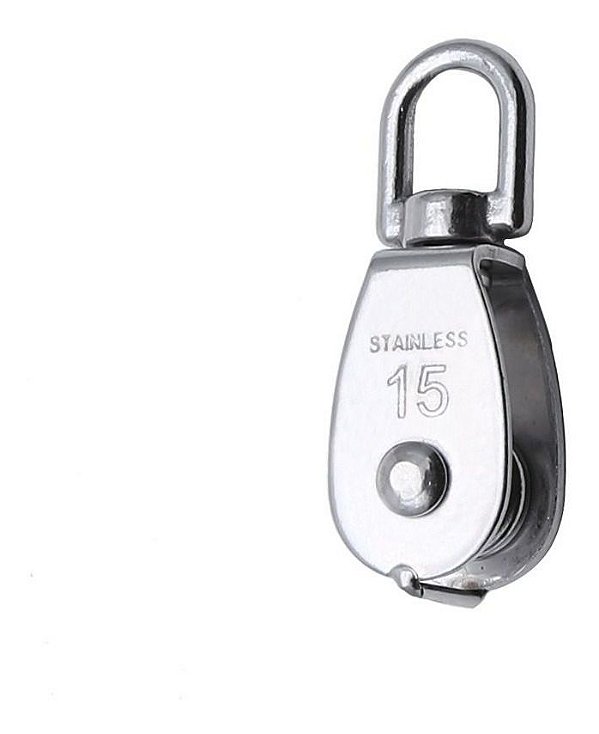 Polia Roldana Moitão M15 Em Aço Inox Rede Pesca Espinhel