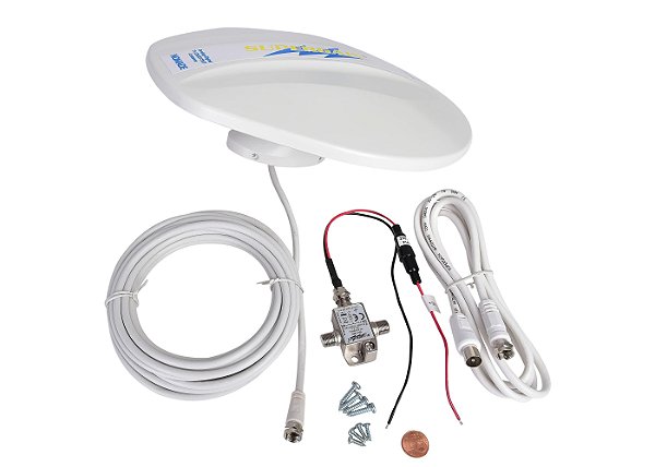 Antena Tv Digital Full Hd 24 Db Marítima Lancha Motorhome