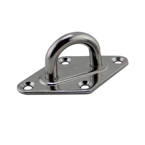 Base Alça Passa Cabo E Anel 8 Mm Em Aço Inox Convés Toldo