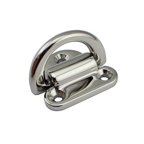 Alça Passa Cabo 3 Apoios 6 Mm Em Aço Inox Para Convés Toldos