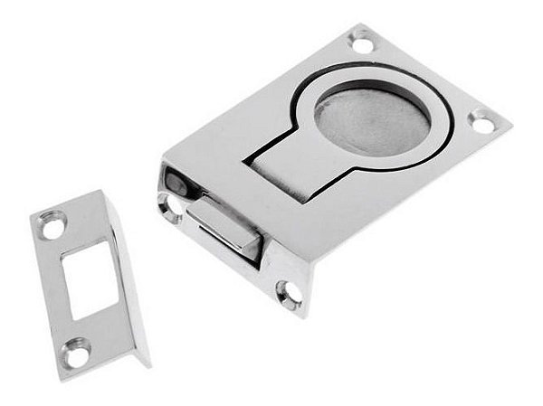 Puxador Em Aço Inox Com Trava Gaveta Porta Lancha Motorhome