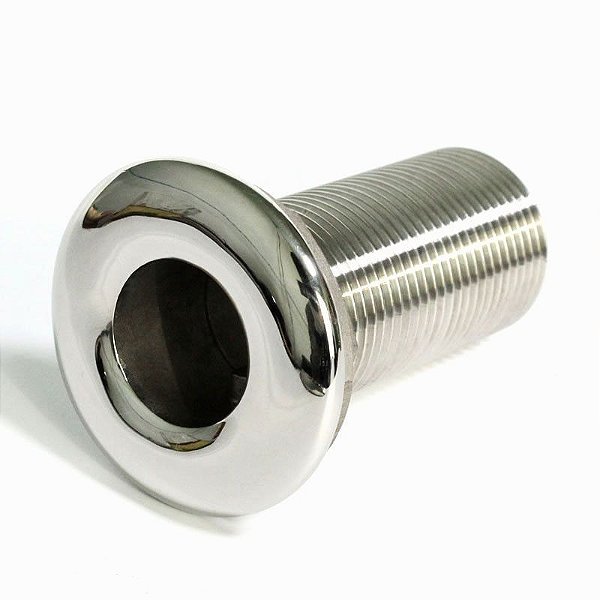 Saída De Água Em Aço Inox 1/2 Pol Costado Para Barco Lancha