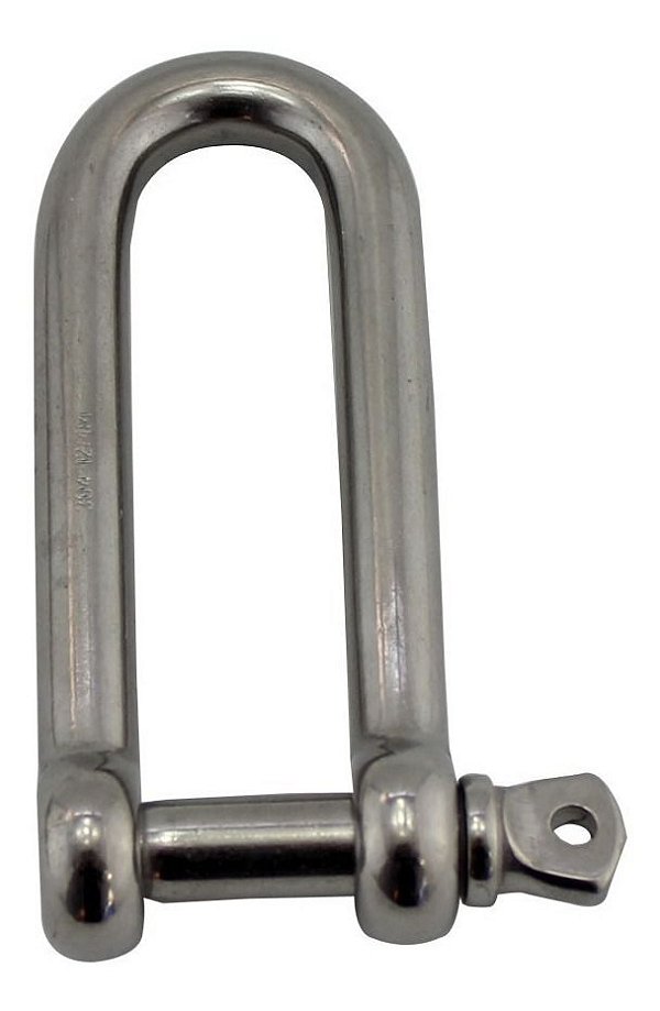 Tornel Manilha Longa Reta Em Aço Inox 10 X 80 Mm Carga 37 Kn