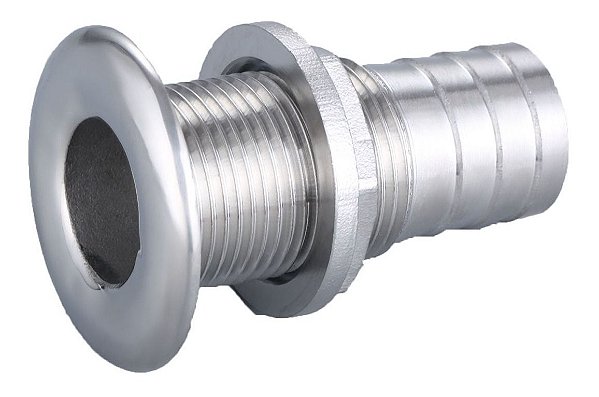 Saída De Água Em Aço Inox 1-1/2 Pol Costado Para Lancha