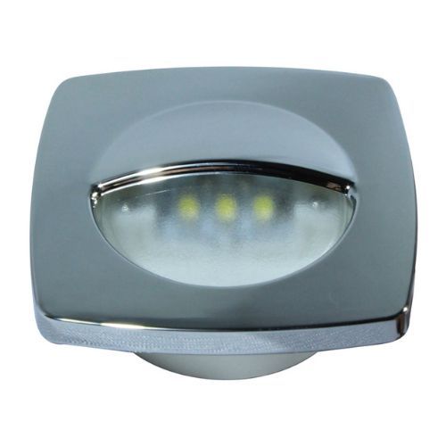 Luz De Cortesia Cromada Led 12 Volts Branco Interna Lancha