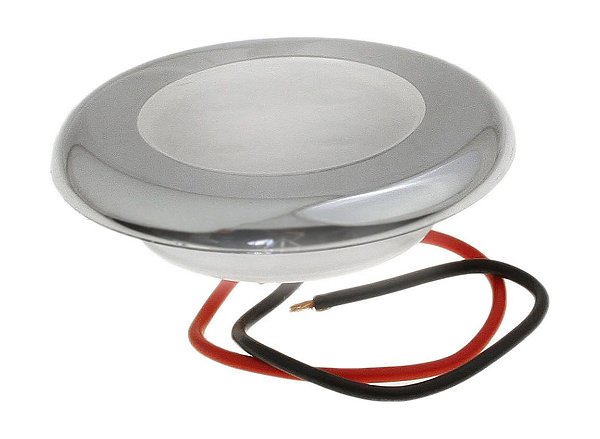 Luminária Em Led Sport Aro Cromado 12 Volts Lancha Motorhome