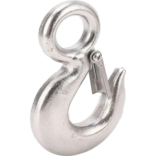 Gancho Com Olhal Em Aço Inox 8 Mm Para Cabo De Aço e Cordas