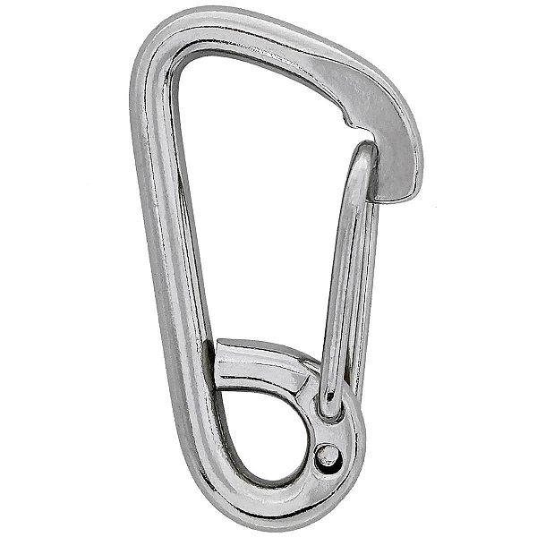 Mosquetão Em Aço Inox Engate Rápido De Pressão 10 X 100Mm
