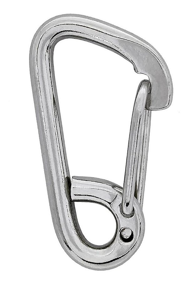 Mosquetão Em Aço Inox Engate Rápido De Pressão 8 X 80Mm