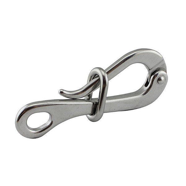 Mosquetão Pelicano Com Link Aço Inox Multiuso Pesca Fixaçao Quantidade:1pç;Tamanho:100mm