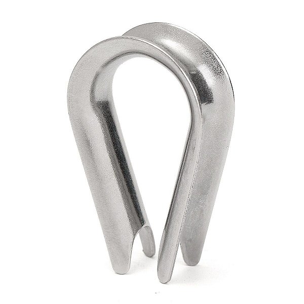 Sapatilho Em Aço Inox Anilha 44 X 24Mm Para Cabo De Aço 3Mm