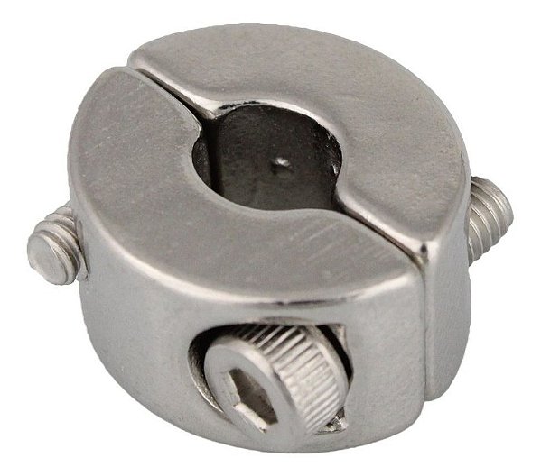 Grampo Abraçadeira Clips Em Aço Inox Para Cabo De Aço 6 Mm