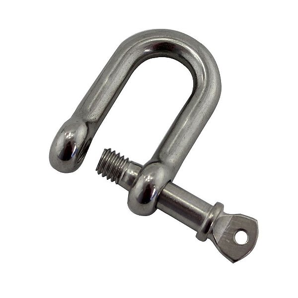 Manilha Reta Tornel Balão Em Aço Inox 4 Mm Carga Max 5,8 Kn