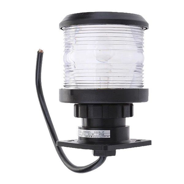 Luz De Navegação 24Volts 360Graus Incolor Barcos De Até 12M