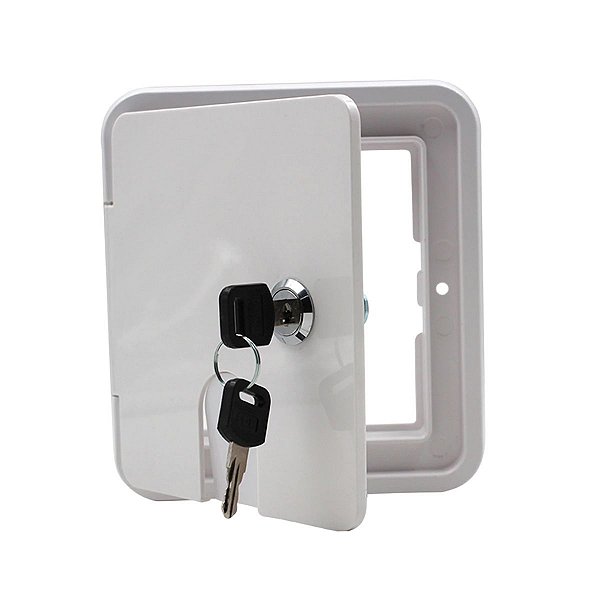 Escotilha Com Chave Porta Tomada Elétrica Motorhome Lancha