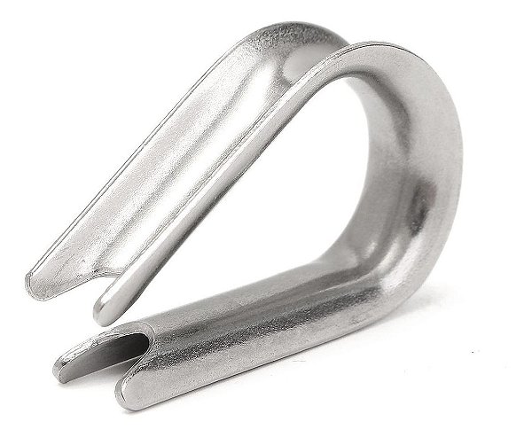 Sapatilha Anilha Linha Pesada Cabo De Aço 3/16" Em Aço Inox