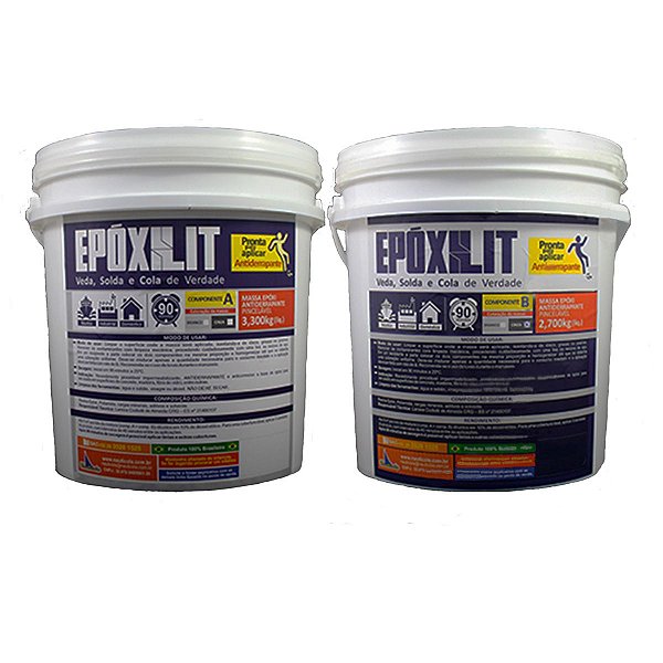 Epoxilit Antiderrapante Cinza 6Kg Base Tinta Epóxi Bi A E B