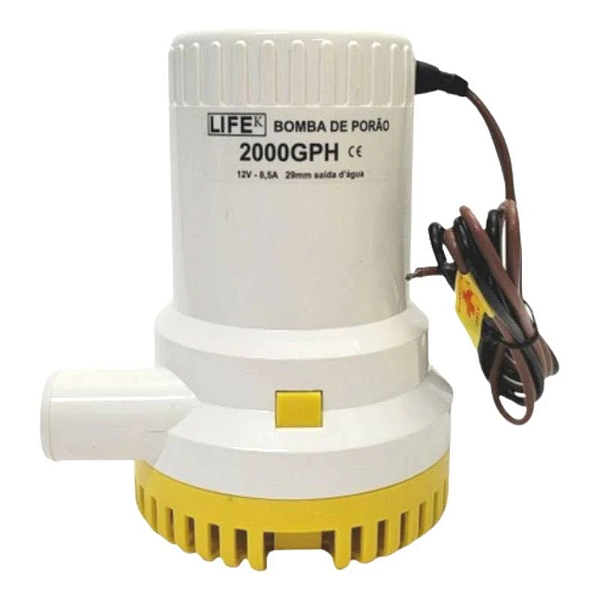 Bomba De Porão Life 2000gph 12v Náutica Lancha Jet Barco