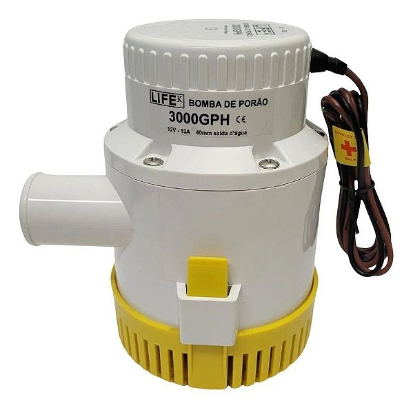 Bomba De Porão Ou De Água Life K 3000Gph Para Lancha Barco