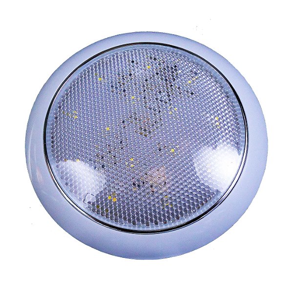 Luminária Redonda Lente Transparente Ultra Fina Com Touch