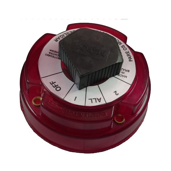 Chave Geral Seletora Para 2 Baterias Náutica Universal 6/32V