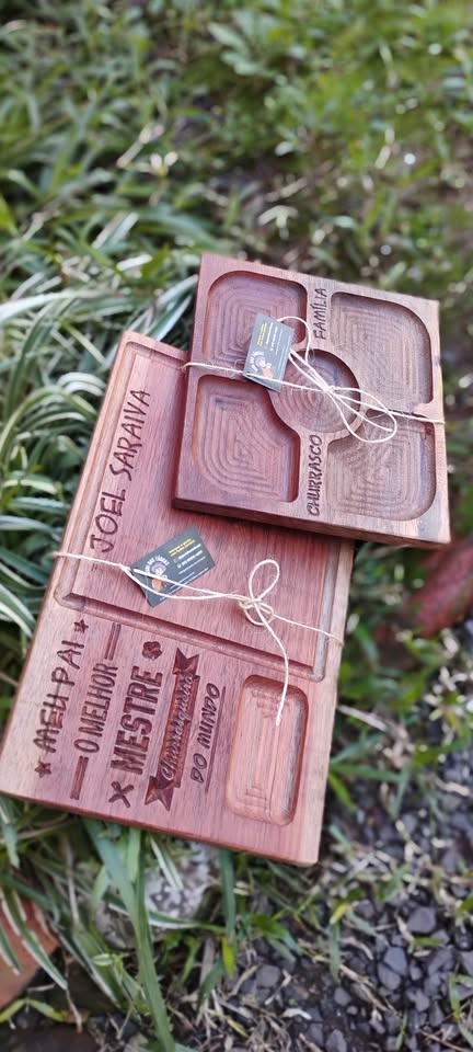 Kit Tábua Cedro + Petisqueira DIA DOS PAIS