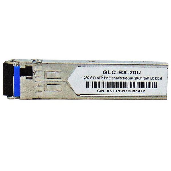 SFP 1.25G 20km BiDi LC DDM TX1310-RX1550NM GLC-BX-20U