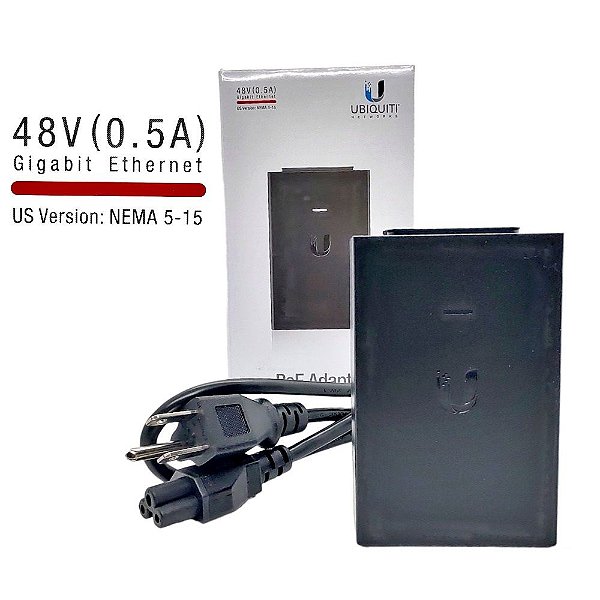 Ubiquiti PoE-48-24W-G PoE Injector 48VDC 24W 0.5AMP Fonte