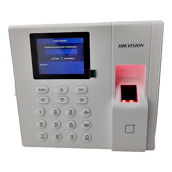 Leitor Biométrico Digital Hikvision DS-K1A8503EF Cartão Ponto