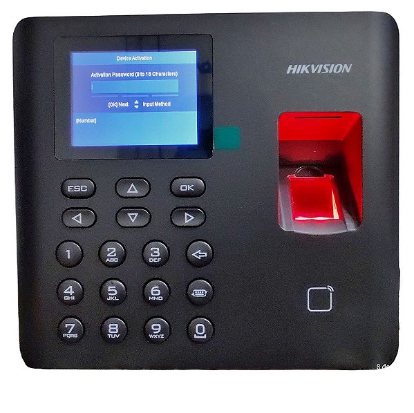 Leitor Biométrico Digital Hikvision DS-K1A802AEF Cartão Ponto
