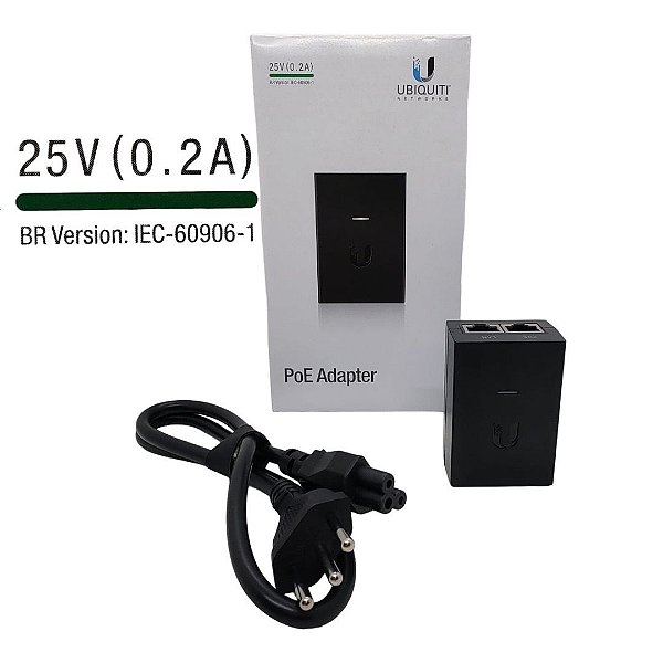 Fonte de LiteBeam PoE-25-5W-BR PoE Injector 25VDC 5W