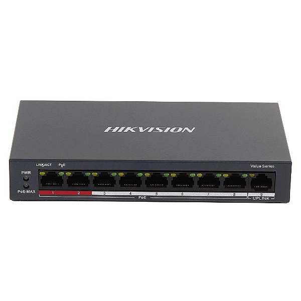 Switch Hub Hikvision 08P 10/100Mbps PoE DS-3E0109P-E/M