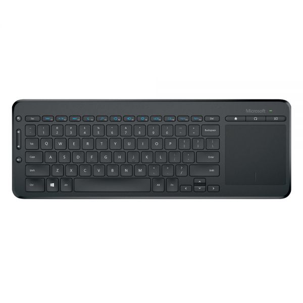Teclado Sem Fio Microsoft All-In-One Media Keyboard N9Z-00001 - Preto (Inglês)
