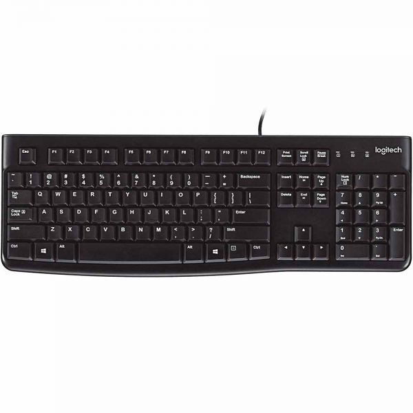 Teclado Logitech K120 920-002478 - Preto (Inglês)