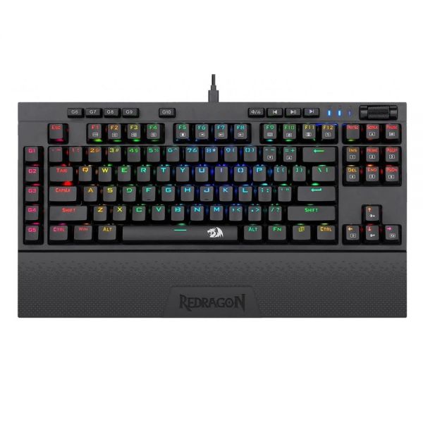 Teclado Gamer Sem Fio Redragon Vishnu K596 Rgb - Preto (Inglês)