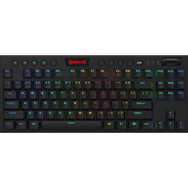 Teclado Gamer Sem Fio Redragon Horus Tkl K621 Rgb Usb - Preto (Espanhol) (Redragon Red)