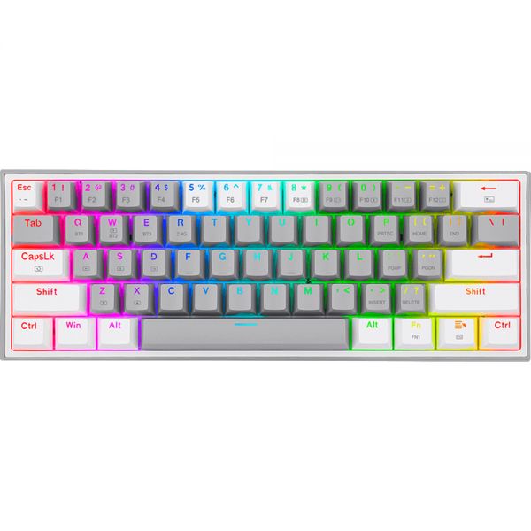Teclado Gamer Sem Fio Redragon Fizz Pro K616-Rgb Usb - Cinza/Branco (Inglés)