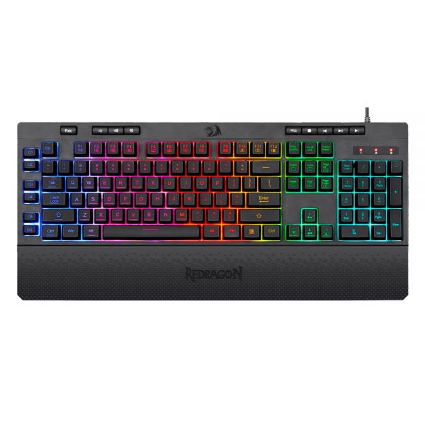 Teclado Gamer Redragon Shiva K512 Usb Rgb - Preto (Espanhol)