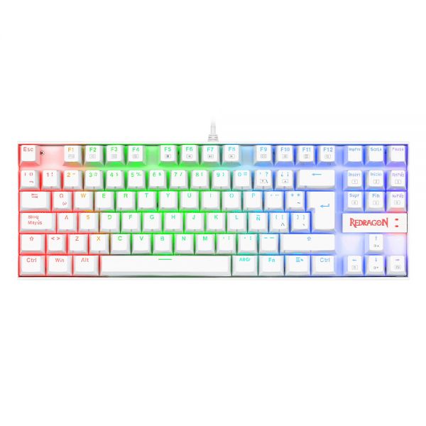 Teclado Gamer Redragon Kumara K552W Rgb - Branco (Inglês)
