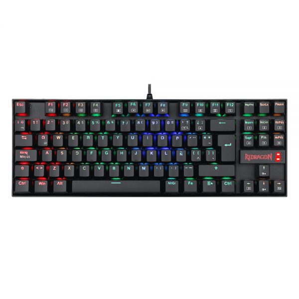 Teclado Gamer Redragon Kumara K552Rgb-1-Sp Usb Rgb - Preto (Espanhol)