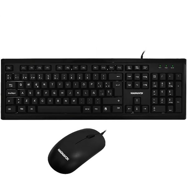 Kit Teclado Magnavox Mca3319-Mo + Mouse Usb - Preto (Espanhol)