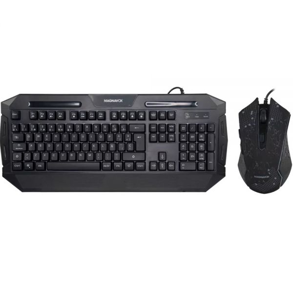 Kit Teclado Gamer Magnavox Mga3209-Mo Rainbow Light + Mouse Usb - Preto (Espanhol)