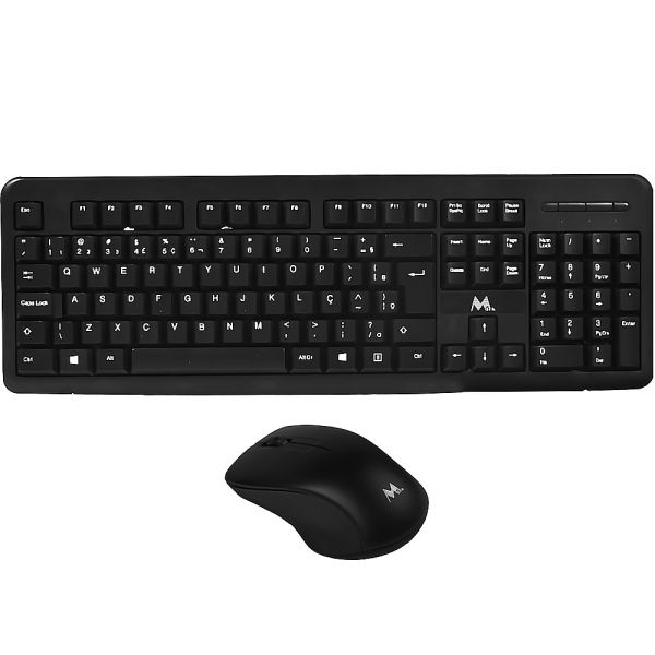 Kit Teclado + Mouse Sem Fio Mtek Km1548 - Preto (Português)